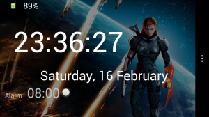 Screenshot in 'Dock Clock' mode.